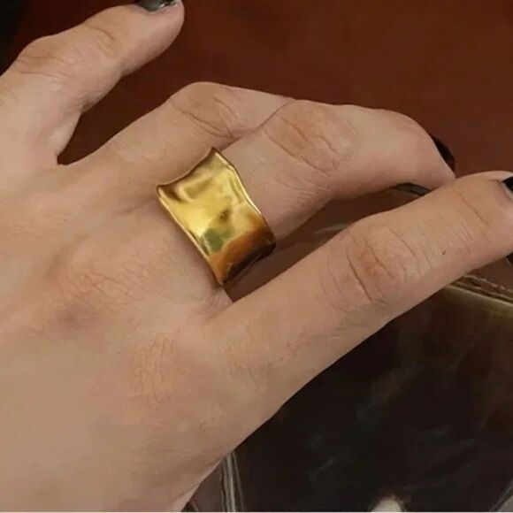 New Gold / 925 Sterling Silver Unique Adjustable Ring - Picture 1 of 8